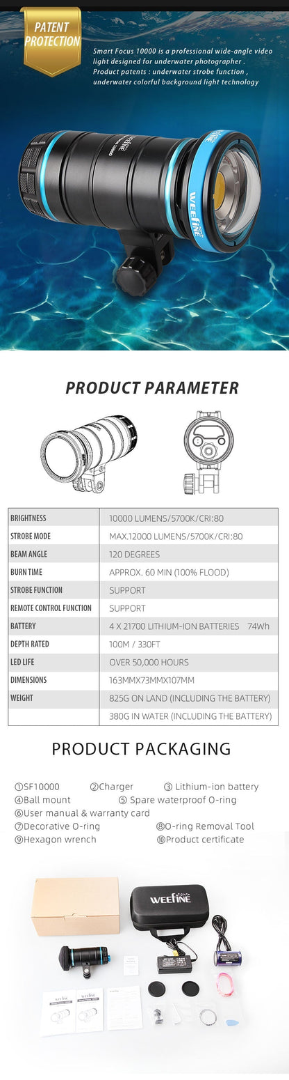 WF074 Smart Focus 10000 Video Light 9